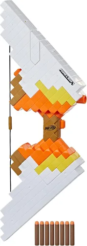 Nerf Minecraft Sabrewing Arco Lanzador Motorizado, 8 Dardos Elite, Clip de 8 Dardos, Lanzadores de Espuma de Juguete Eléctricos Totalmente