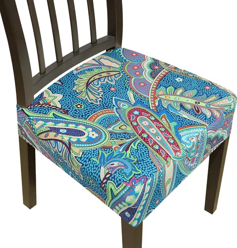 Miniatura 28 de Juego de 4 fundas elásticas para sillas de comedor, fundas para sillas de comedor, fundas para sillas de cocina, fundas de asiento extraíbles y Beige