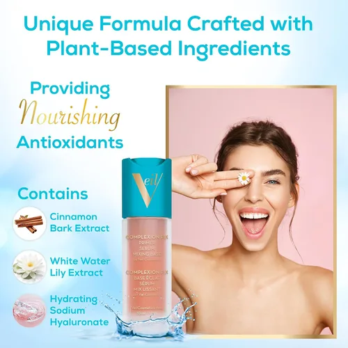 Miniatura 4 de Veil Cosmetics Imprimación 3 en 1 Sunset Light Suero, base de mezcla, imprimación Minimización de poros Hidrata, ilumina y calma Suaviza