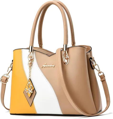 Miniatura 16 de Bolsos y carteras para mujer de DAINAOTM, bolsos estilo tote de cuero PU, cartera de señora con asa superior, bolso cruzado, bolso de hombro PU