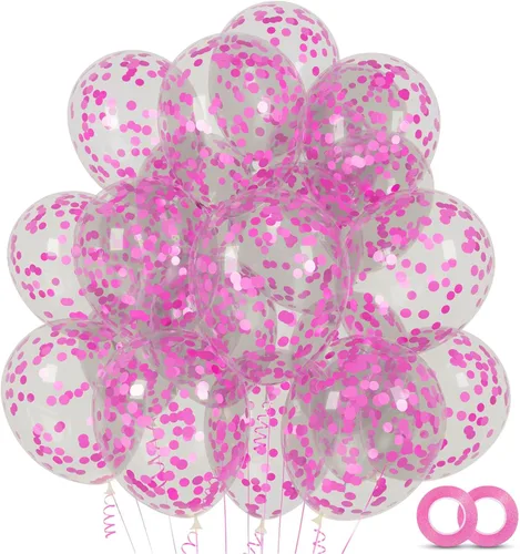Miniatura 28 de ASIYUHY 100 globos de fiesta de colores surtidos de 12 pulgadas, globos arcoíris con cinta de 65 pies, globos coloridos de látex grueso, globos