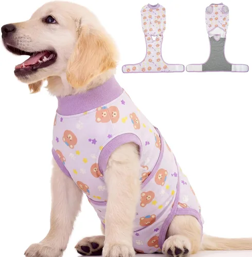 Miniatura 33 de Kuoser - Traje de recuperación para cirugía de perro, traje de recuperación suave y transpirable para perros, para esterilización femenina