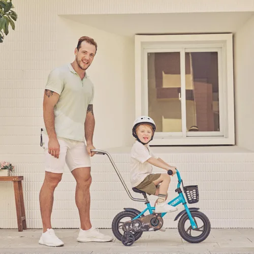 Miniatura 5 de ACEGER Bicicleta de equilibrio de 12" para niños con canasta, bicicleta para niños pequeños para fortalecer las piernas y mejorar el equilibrio