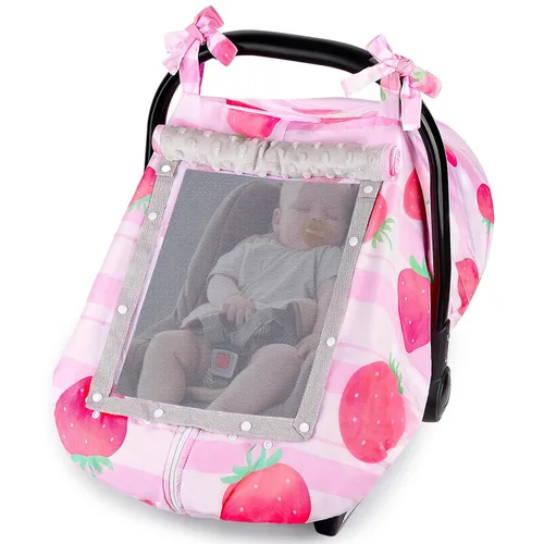 Miniatura 9 de FIOBEE Funda de asiento de automóvil para bebé, fundas de asiento de automóvil para bebés, toldo de asiento de automóvil infantil con ventana