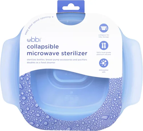Miniatura 7 de Ubbi Papelera plegable 3 en 1 para microondas, esterilizador de biberones y vaporizador de verduras, bolsa de vapor de silicona reutilizable