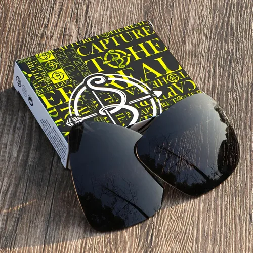 Miniatura 6 de Bowyer 6 pares de lentes de repuesto polarizados para gafas de sol Oakley Holbrook XL OO9417 – negro + espejo de titanio + espejo azul surf + espejo