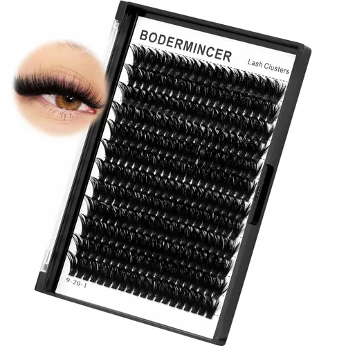 Miniatura 2 de Bodermincer 7D/10D/20D/30D/40D/50D/60D/80D/100D Rizo D, 240 unidades, extensiones de pestañas postizas, individuales y en racimo, pestañas falsas