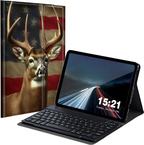 Miniatura 12 de Funda de teclado para Samsung Galaxy Tab S6 Lite 2022/2020, Galaxy Tab S6 Lite SM-P610/P613/P615/P619 con teclado Bluetooth inalámbrico desmontable