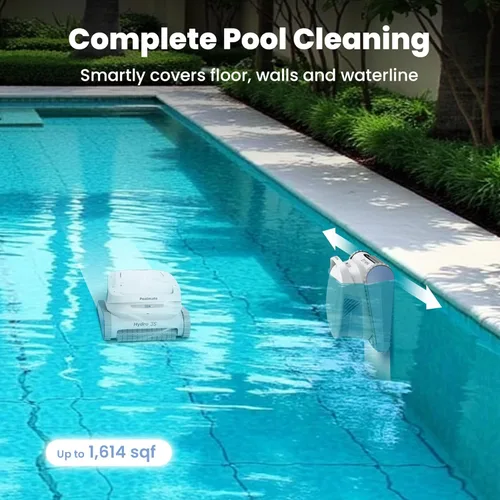 Miniatura 3 de Poolmate Hydro 3S – Robot aspirador de limpieza todo en uno inalámbrico, limpia y fregador, doble limpieza superior, tiempo de ejecución de 5 horas
