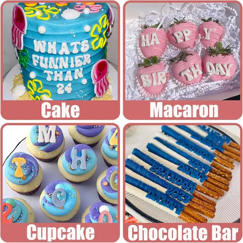 Miniatura 4 de 26 moldes de silicona para chocolate, 2 piezas, 0-9 números 3D para decoración de pasteles, dulces, cupcakes, pasteles, popsicle polimérico, arcilla
