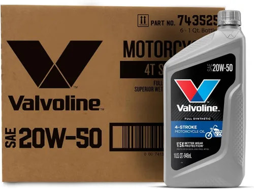 Miniatura 12 de Valvoline Aceite de motor sintético completo de 4 tiempos para motocicleta 10W-40, 1 cuarto de galón