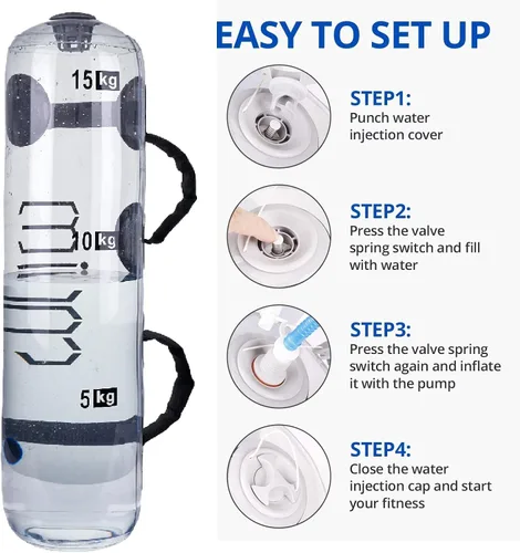 Miniatura 3 de Bolsa de Pesos de Agua Aqua, Alternativa de Bolsa de Arena para Entrenamiento de Fuerza Bolsa de Arena para Entrenamiento de Fuerza Equipo