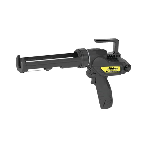 Albion Engineering Pistola de calafateo inalámbrica de cartuchos E12 B-Line, sin goteo, 12V, 1 galón (10 oz)
