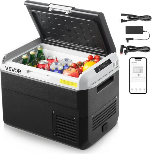 Miniatura 12 de VEVOR Refrigerador de automóvil de 12 V de 10 cuartos de galón, mini congelador portátil con control de aplicación, -4 ℉ a 68 ℉, 12/24 V CC
