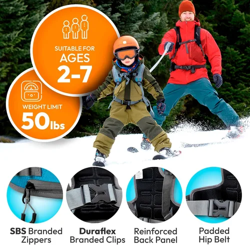 Miniatura 5 de Sklon Entrenador de arnés de esquí y snowboard para niños - Correa de entrenamiento Enseñe a su hijo los fundamentos del esquí Snowboarding