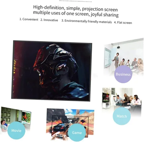 Miniatura 5 de SHINEOFI Polyester Projector Screen for Indoor Outdoor Movie Home Office Use HD Projection