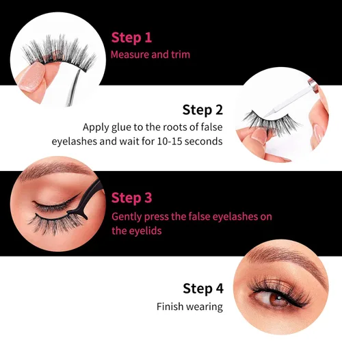 Miniatura 6 de DYSILK Pestañas postizas de visón, 30 pares de 10 estilos mixtos, pestañas postizas de visón, pestañas postizas de aspecto natural, pestañas largas