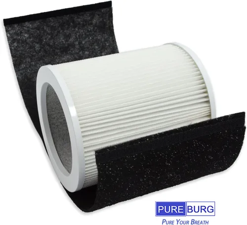 Miniatura 3 de PUREBURG H-HF450-VP - Filtro de repuesto compatible con el purificador de aire de torre cilíndrica Hunter HP450 HP450UV, H13 HEPA + 4 compuestos