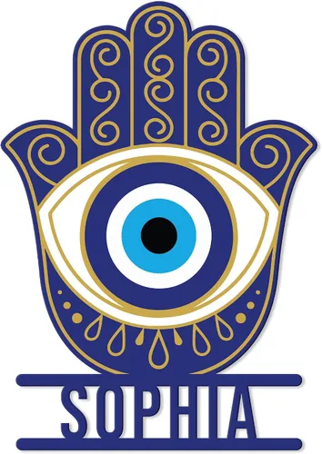 Miniatura 5 de Letrero de metal personalizado contra el mal de ojo, símbolo de protección personalizado, pared, valla, porche, patio, hogar, oficina, decoración
