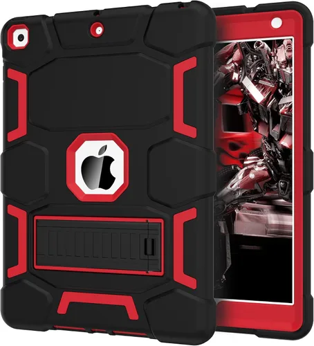 Miniatura 34 de CCMAO Funda para iPad de 6ª/5ª generación (9.7 pulgadas, 2018/2017), iPad Air de 2ª generación (2014) con soporte, funda protectora híbrida a prueba