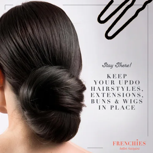 Miniatura 6 de Frenchies Horquilla de pelo French Twist, horquillas de pelo francés ultra suaves para mujeres, bodas, extensiones o peluca, 20 unidades, color negro
