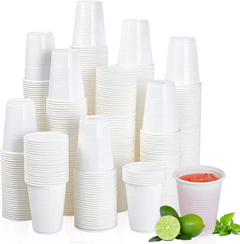Miniatura 9 de Lilymicky Paquete de 500 vasos de plástico desechables de 3 onzas, vasos de baño de plástico de 3 onzas, pequeños chupitos de fiesta de gelatina