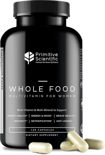 Primitive Scientific Multivitamínico integral para mujeres (120 cápsulas vegetarianas) para salud holística, multivitamínico natural para mujeres