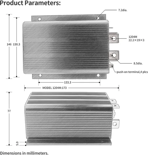 Miniatura 4 de Controlador Curtis 1205-117 36V 400A 0-5KΩ Curtis y 1204-1205 36V 500A 0-5KΩ Compatible con Curtis 1204 1205 36V EZGO Golf Cart Controlador