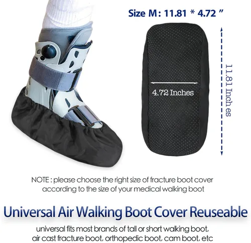 Miniatura 2 de Paquete de 2 fundas para botas de caminar para fractura de pie, fundas ortopédicas para zapatos al aire libre para botas de caminar médicas, botas