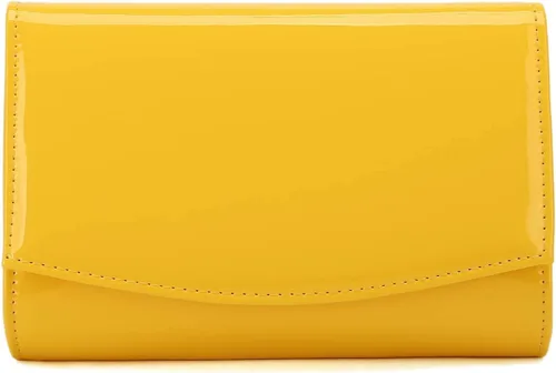 Miniatura 9 de CHARMING TAILOR Bolso de noche elegante clásico con solapa de charol, bolso de vestir elegante