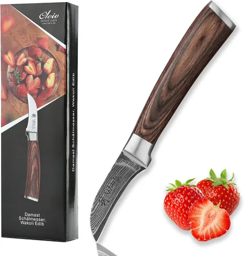 Miniatura 16 de Wakoli EDIB Cuchillo de chef Damasco – Cuchillo de cocina de estilo japonés de 7.9 pulgadas, hoja de acero de Damasco de 67 capas con núcleo VG10, 1