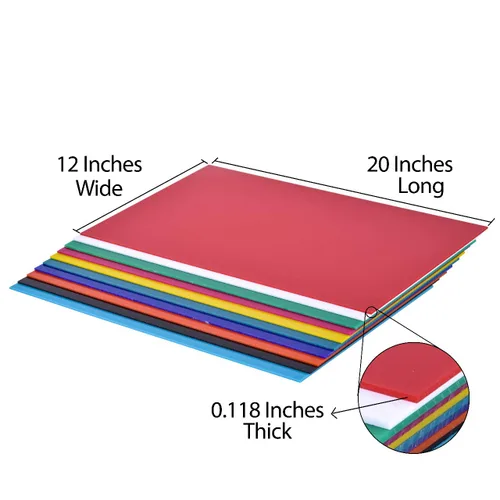 Miniatura 2 de 20 hojas de acrílico fundido de 12 x 20 x 0.118 pulgadas, hoja de plástico opaca (no transparente) para manualidades, letreros, proyectos