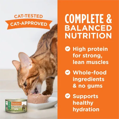 Miniatura 5 de Instinct Original Paté - Alimento húmedo para gatos, receta sin granos, cordero real, 3 onzas (paquete de 24)