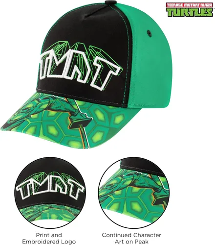 Miniatura 3 de Nickelodeon Gorra de béisbol para niños gorro ajustable Little TMNT para niños de 4 a 7 años color verde Verde