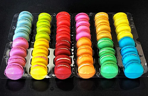 Miniatura 2 de 12 sombras de Macs Volumen #1 Color afrutado Macarons franceses sin gluten, 48 macarons surtidos