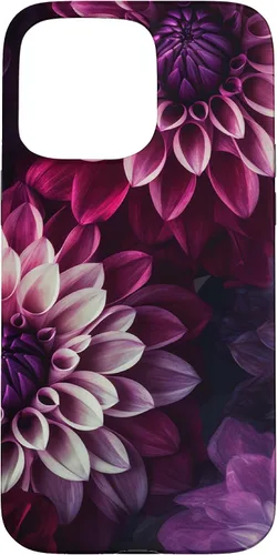 Miniatura 30 de iPhone 11 Dahlia Flower Floral Nature Garden Funda con diseño granate rosa y morado
