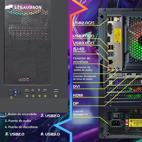 Miniatura 7 de STGAubron Computadora de escritorio para videojuegos, Radeon RX 560 4G GDDR5, Intel Core i5 hasta 3.6G, 16G RAM, 512G SSD, WiFi 6, BT 5.0