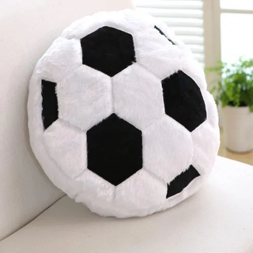 Almohada de fútbol de 17.7 pulgadas, cojín de peluche suave, juguete deportivo suave y duradero, para decoración de sofá, habitación y cumpleaños de