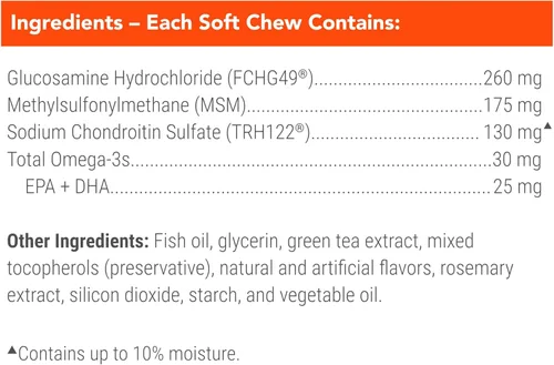 Miniatura 6 de Cosequin Minis - Masticables blandos de máxima fuerza con MSM Plus Omega3, 45