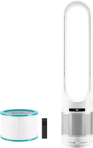 Miniatura 9 de VEVOR - Ventilador de torre sin aspas, velocidad de 16 pies/s, ventilador silencioso de piso que sopla aire frío y caliente, ventiladores oscilantes