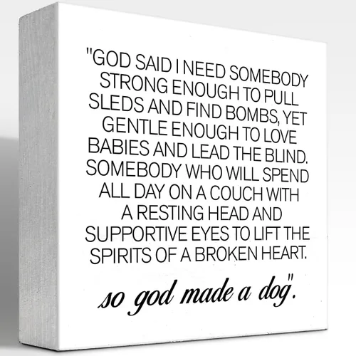 Miniatura 9 de z-crange Hug Cute Pet Heart Paw Print Wood Block Sign Decoración de escritorio, divertida caja de madera para mascotas, gatos, perros, caja