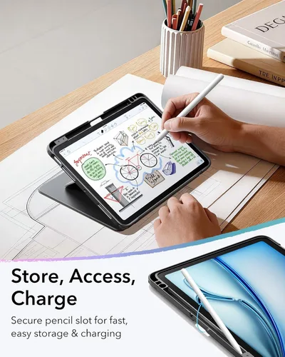 Miniatura 7 de ESR - Funda para iPad Air de 11 pulgadas M3/M2 (2025/2024), iPad Air de 5ª/4ª generación (2022/2020), funda con soporte vertical, múltiples ángulos