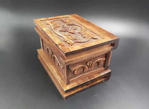 Miniatura 7 de Tubibu Caja mágica secreta hecha a mano con llave oculta (rompecabezas pequeño)