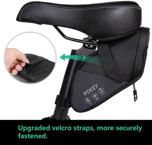 Miniatura 3 de Bolsa de sillín para bicicleta, bolsa bajo el asiento, paquete de cuña para ciclismo para montaña y carretera, paquete de almacenamiento
