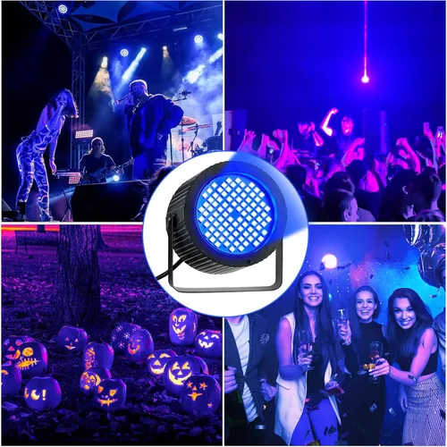 Miniatura 4 de Funtery 2 luces estroboscópicas brillantes de Halloween, 88 LED, iluminación intermitente para fiesta, sonido y modos de velocidad, luces