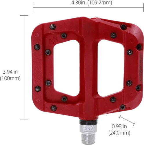 Miniatura 5 de FOOKER Pedales MTB para bicicleta de montaña, 3 rodamientos, antideslizantes, ligeros, de fibra de nailon, pedales de plataforma de bicicleta