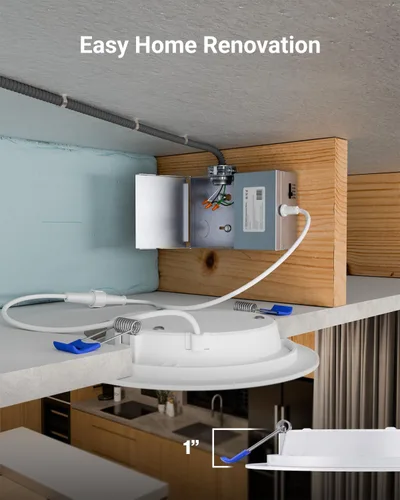 Miniatura 4 de Sunco Paquete de 24 unidades de luz LED empotrable de 6 pulgadas, luces empotrables sin carcasa para techo, con borde, 850 LM, 14 W, CCT 3000K