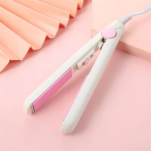 Miniatura 10 de Werdeny - Mini rizador de pelo de cerámica para cabello corto, mini rizador de cerámica 2 en 1 y alisador de pelo, mini rizador de pelo corto de 1/2