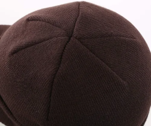 Miniatura 3 de Home Prefer - Gorro de invierno para hombre con visera, cálida y doble punto.