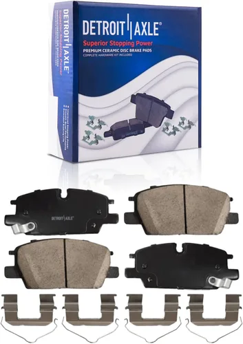 Miniatura 32 de Detroit Axle - Kit de frenos delanteros para Toyota 2007-2016 Tundra, 2008-2016 Sequoia, Pastillas de freno cerámicos para pinza de freno de disco